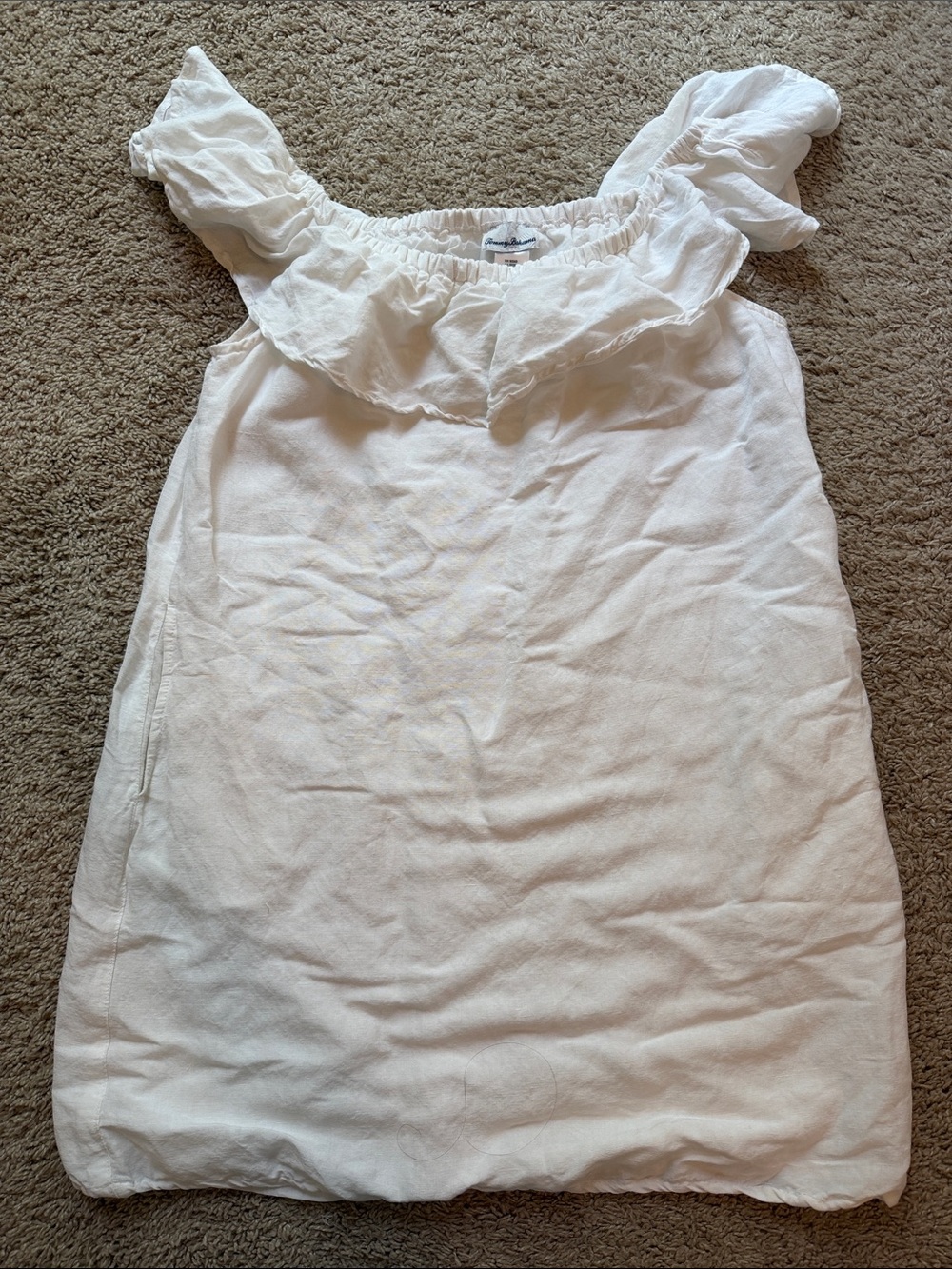 White Ruffle Off-Shoulder Dress